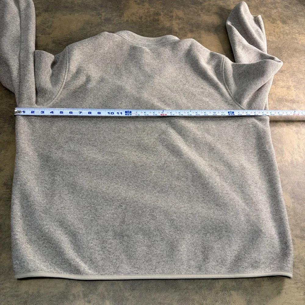 Eddie Bauer Fleece Pullover Mens XXL Oatmeal Marled Quarter Snap EB006411